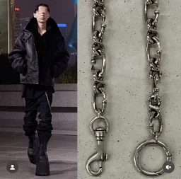 thumbnail for [In stock] 24fw Klub Pants chain old iron nail trouser chain