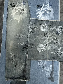 thumbnail for [现货]23 Fw Baggy 涂鸦牛仔裤 Play boicarti 时尚同款