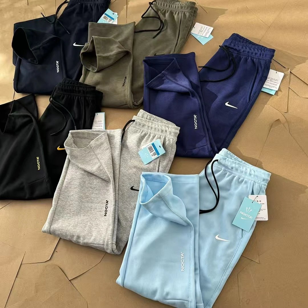 NIKE x NOCTA Collaboration Tech Fleece Logo Print Athletic Jogger Pants - Straight Leg Pants Style FD8461-063