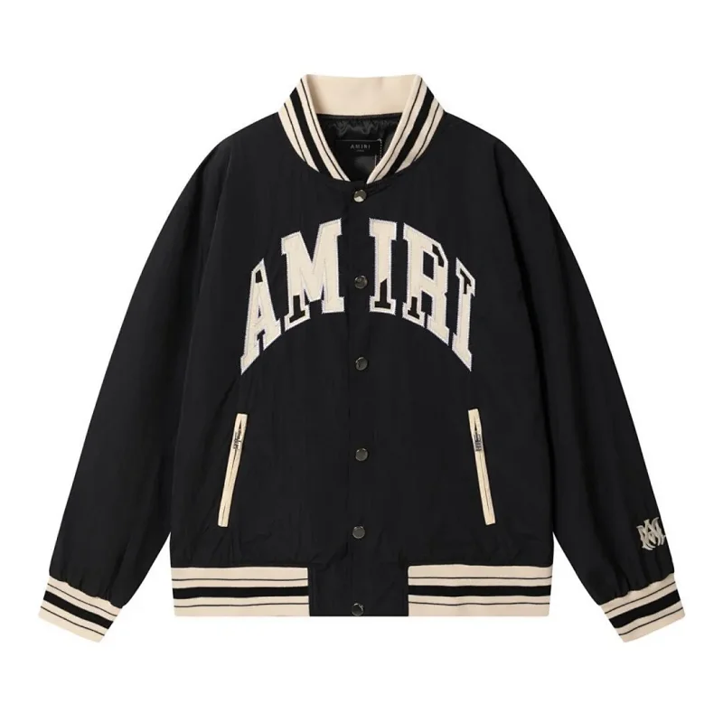 Heart Baseball Jacket Beige
