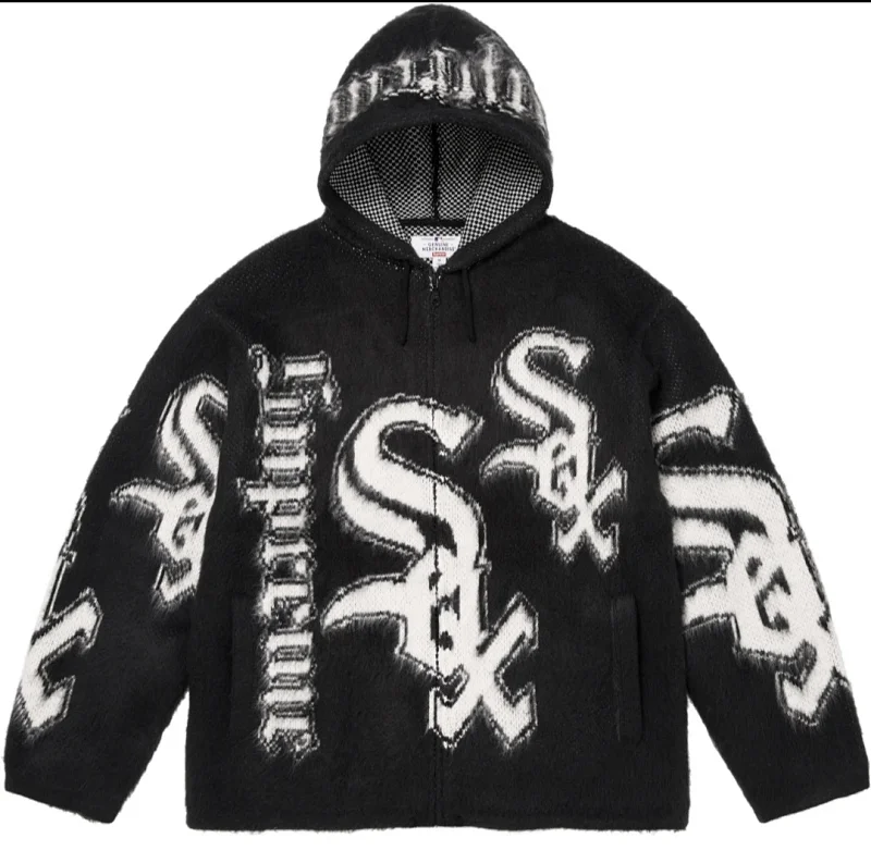 Supreme Chicago White Sox Zip Up Hooded Sweater Black