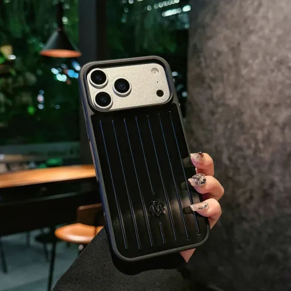Design Ribbed Texture Navy Blue Phone Case - 19
