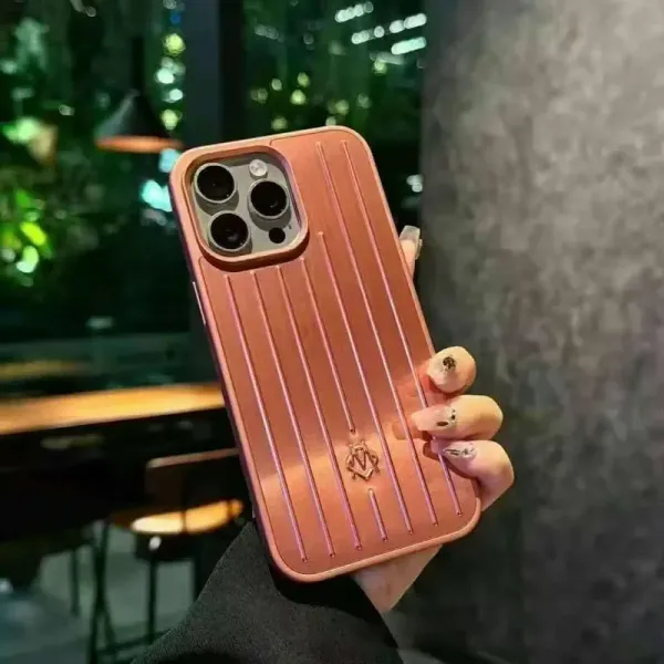 Design Ribs Texture Rose Gold Phone Case for iPhone Pro - 1
