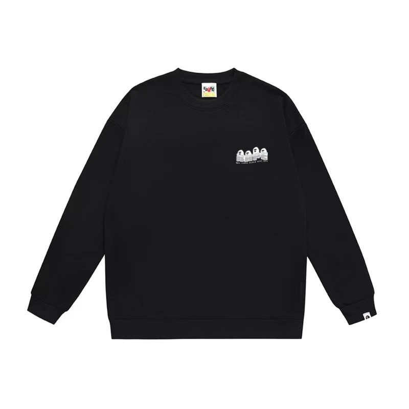 Grey Heather Sweatshirt With Penguin Graphic Casual Pullover