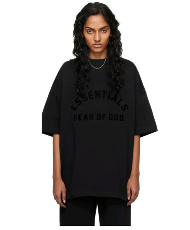 Fear of God Essentials Logo T-Shirt Black - 5