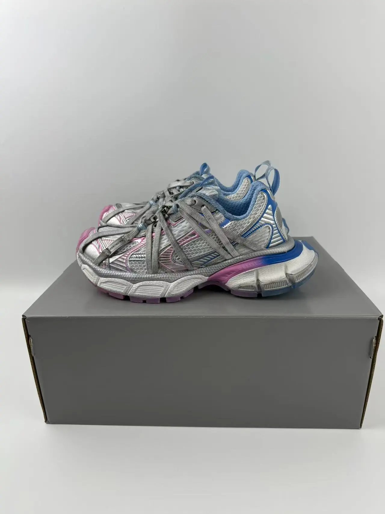 Balenciaga 3XL Low Silver Pink Blue 734731W3XL51245
