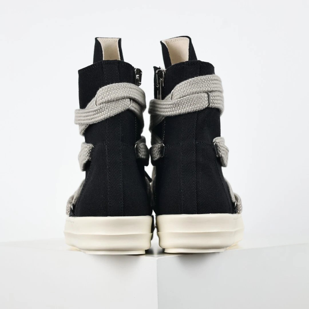 Rick Owens DRKSHDW Ramones High-Top Sneakers Black / Gray - 31
