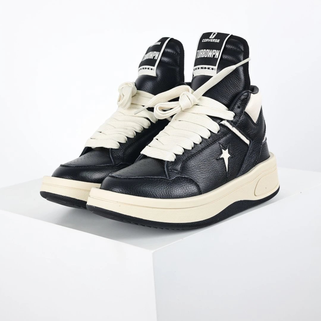 Rick Owens DRKSHDW Ramones High-Top Sneakers Black / Gray - 48