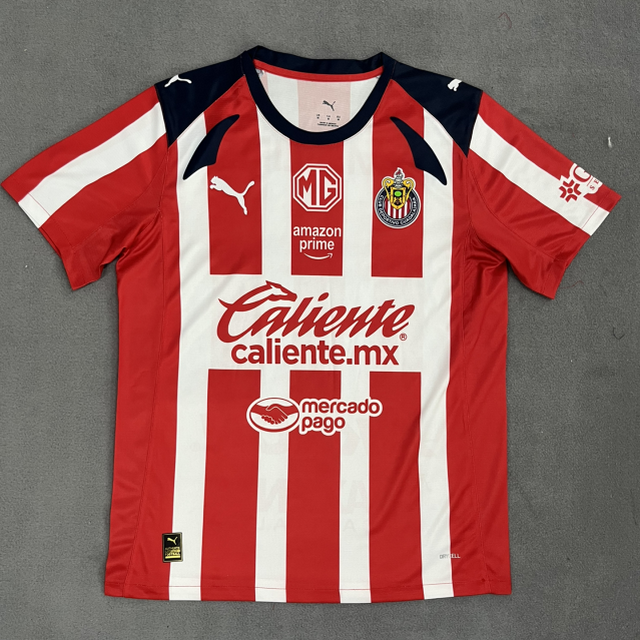 25-26 Guadalajara Chivas jerseys, short sleeved football jerseys, Mexican United Chivas Guadalajara CD, home red and white