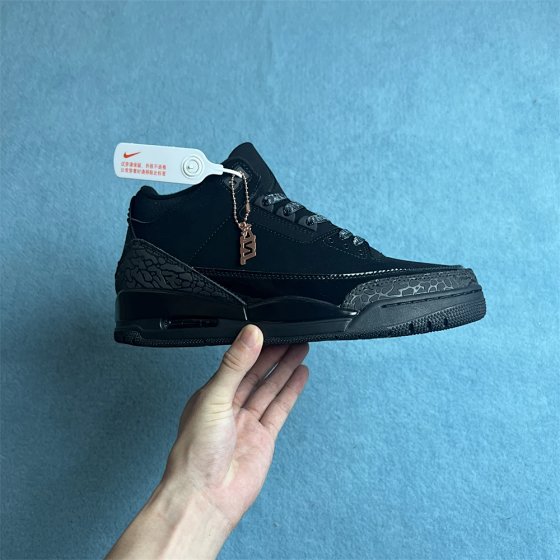 DG Batch A @ J~3 Black Cat/Black Warrior Visual Air Cushion Retro Basketball Shoes