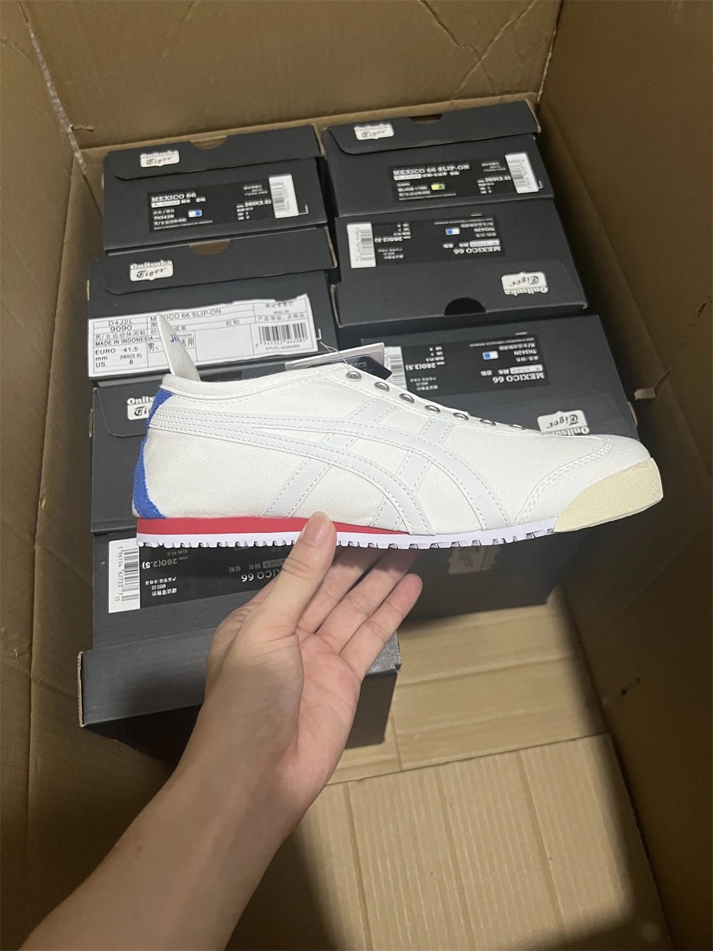 White Blue Red Sole