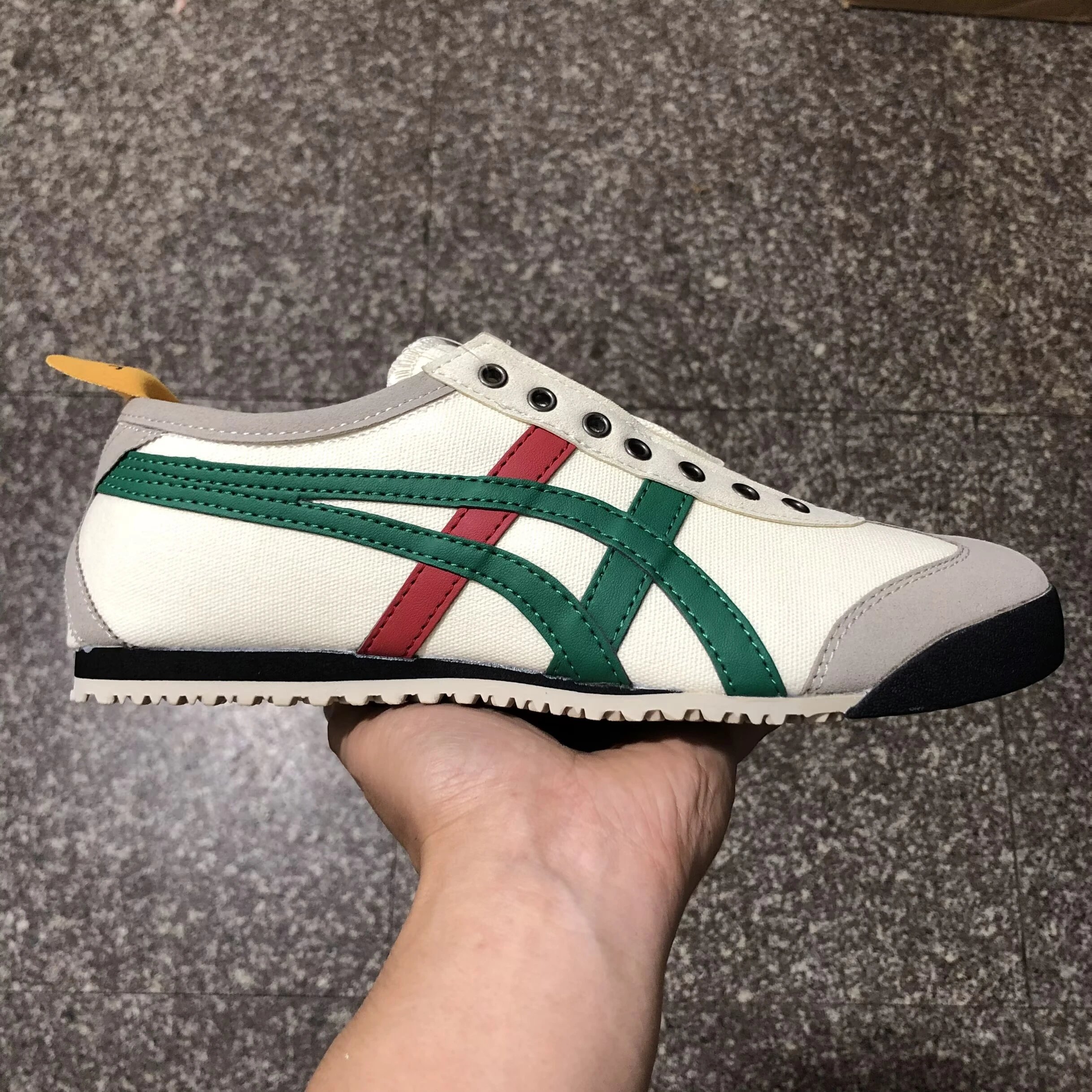 White green red