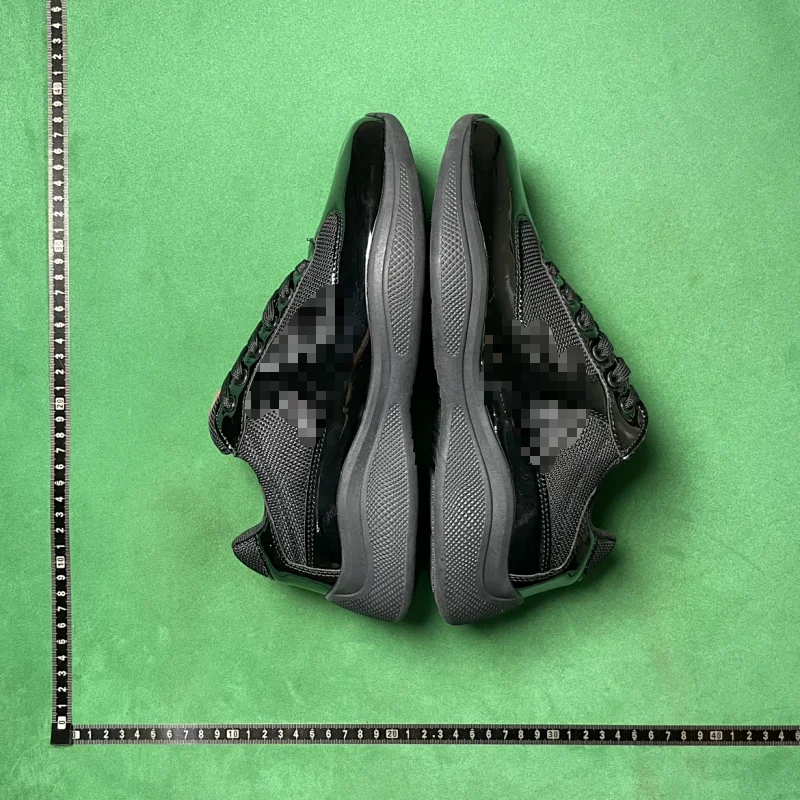 Black Leather Low-Top Sneakers