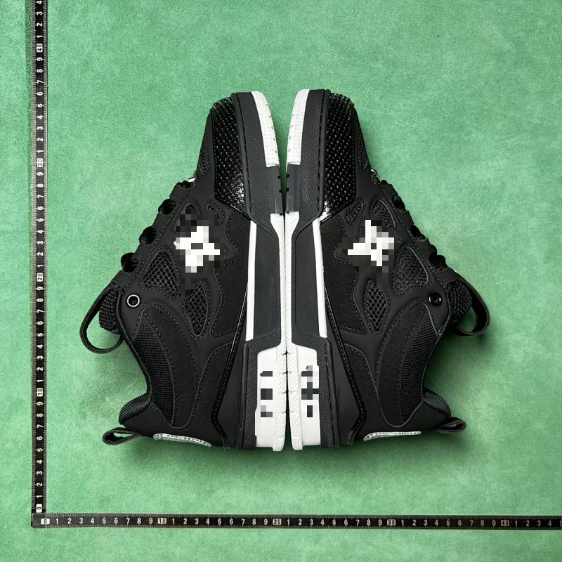 P7B Leather Lace-Up Low-Top Fashion Sneakers