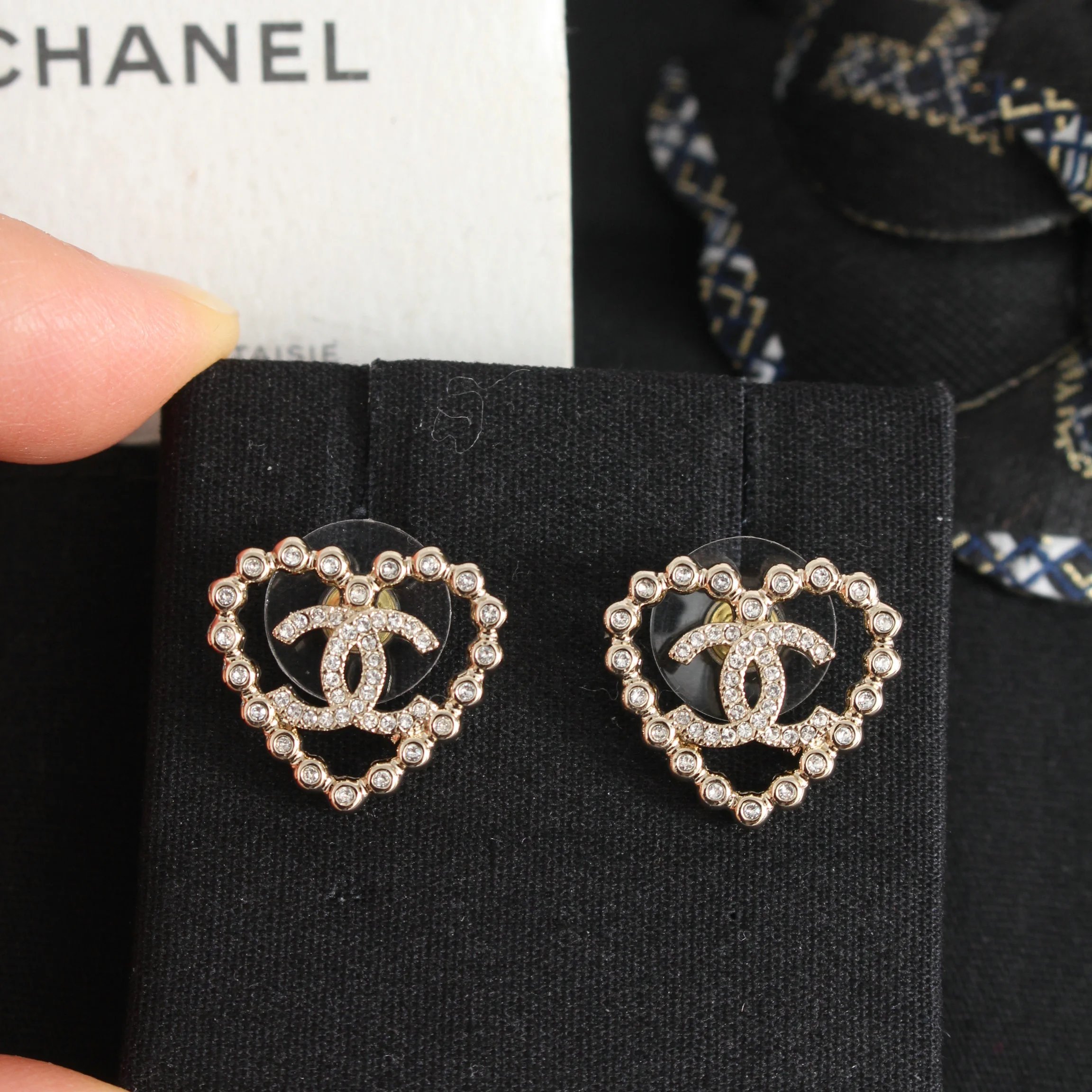 Original version of earrings in light gold color (with simple packaging for personal use)