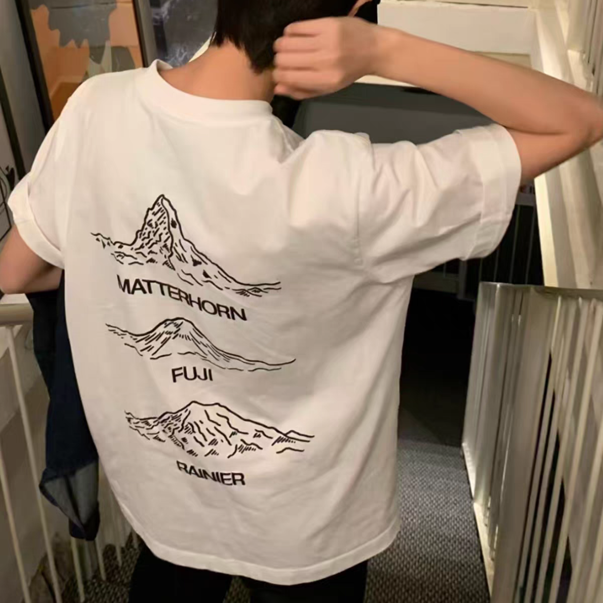 Mountain Print Cotton T-Shirt