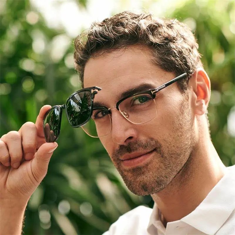 TF Magnetic Clip-On Sunglasses with Optical Frame