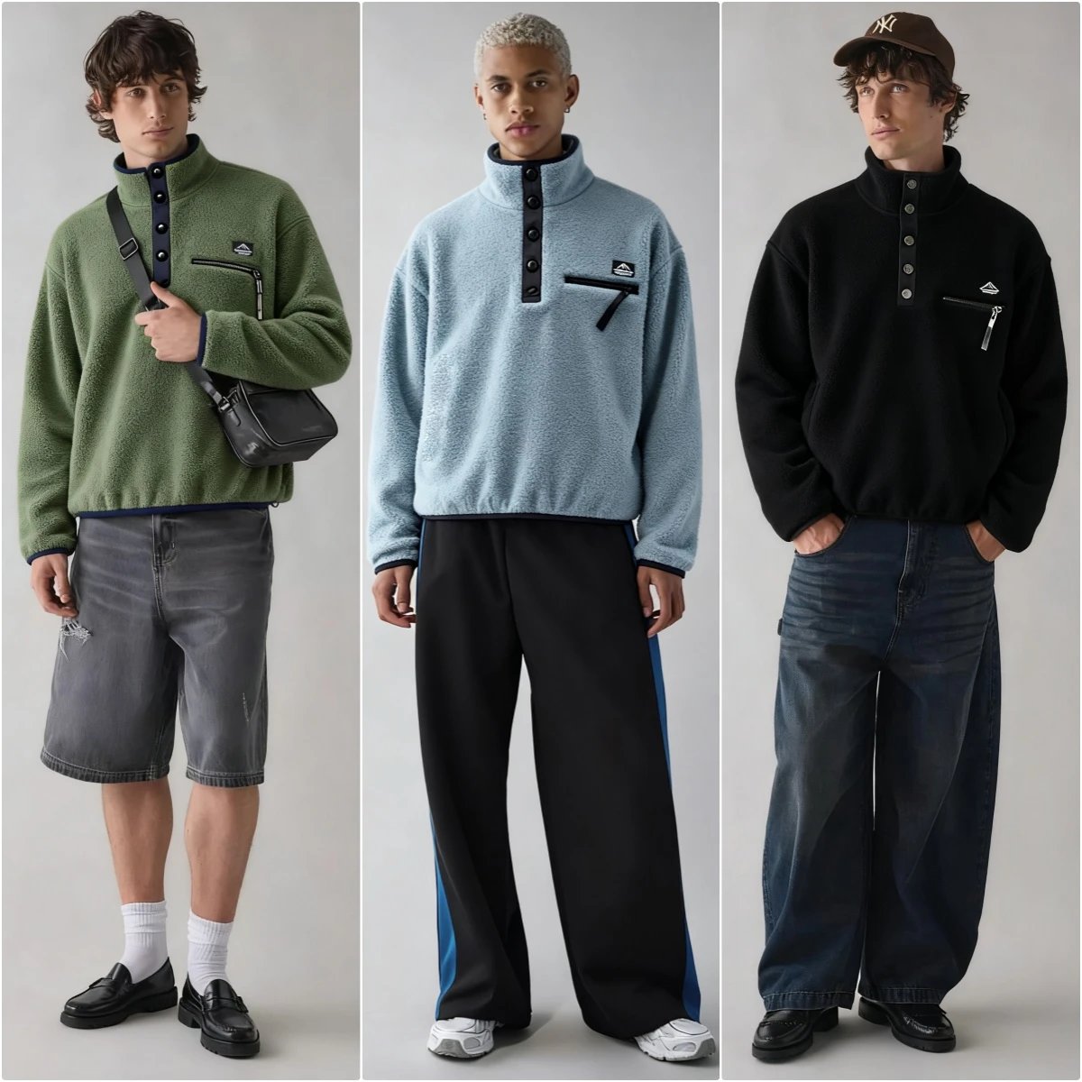 10000% original order! Men's outdoor stand-collar fleece sweatshirt. Tube net $69. Customer-supplied high-gram weight polar fleece fabric. Light, soft, warm, not easy to shed lint. Skin-friendly fabric inside. High street silhouette building materials. Effectively cover flesh. Men's autumn and winter fleece jacket XH
