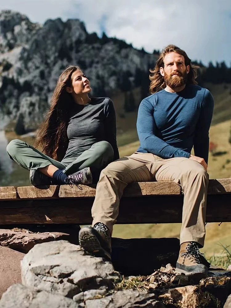 1000000% original G* SPORTS technical fabric long-sleeved outdoor sports T-shirt/base-shirt! Breathable and moisture-wicking, large elastic upper body without restraint, fitted tailoring, one piece to reduce friction during exercise and improve comfort XH