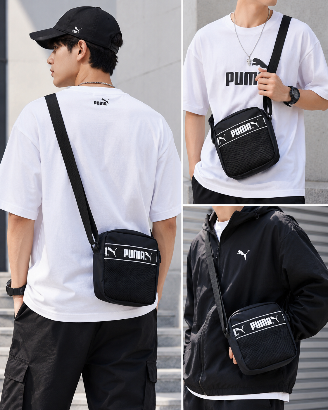M Crossbody Nylon Bag