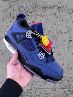 【 Company Products 】 Air Jordan 4 "Loyal Blue" WNTR Little Amu Men's and Women's Low cut Sports Basketball Shoes CQ9597-401