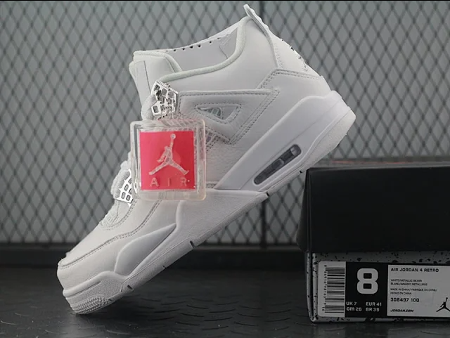 Air Jordan 4 Pure Money White Silver