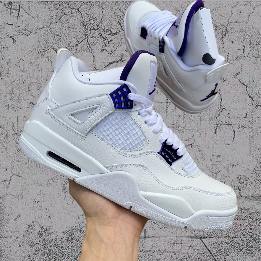 Air Jordan 4 Retro White Purple Grape
