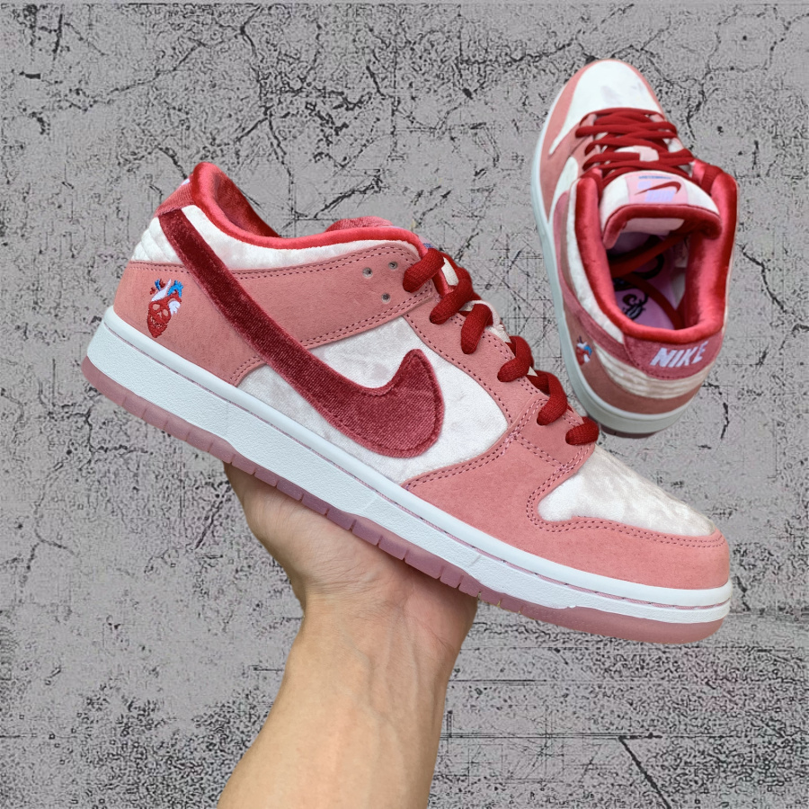Nike SB Dunk Low x StrangeLove Valentine White Pink