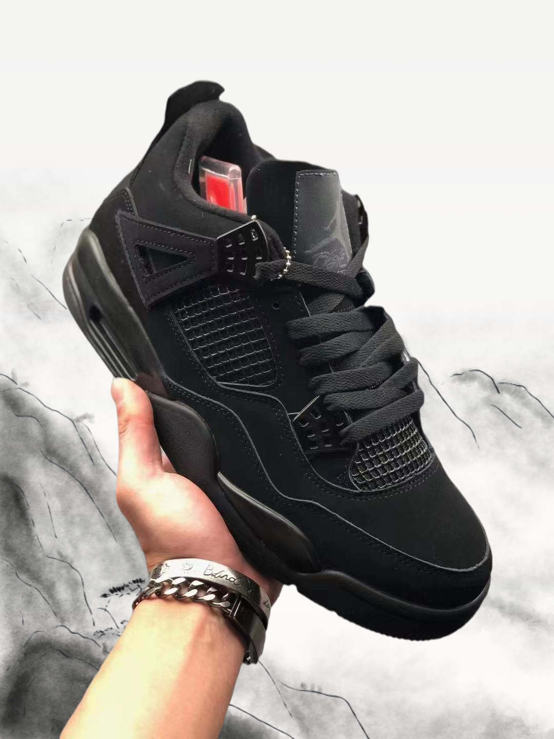Air Jordan 4 Black Cat Men's Women's Low Basketball Shoe