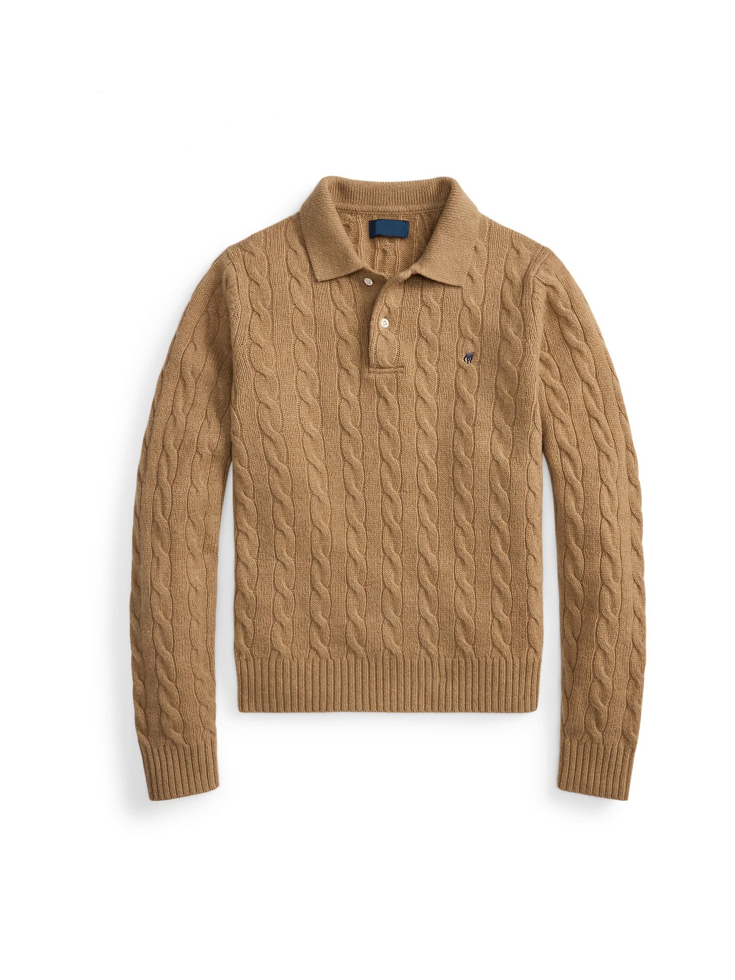 Camel button lapel