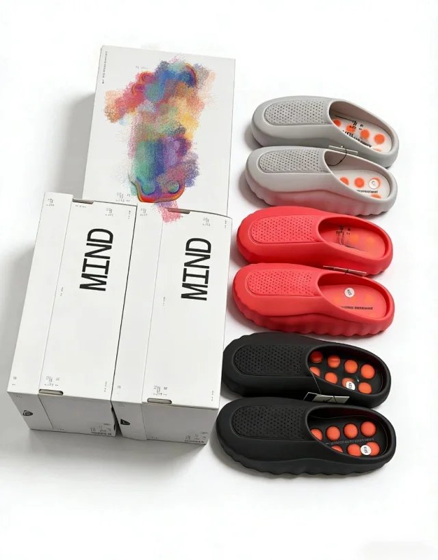 Nike Benassi Slide Black with Orange Sole Slippers - 4