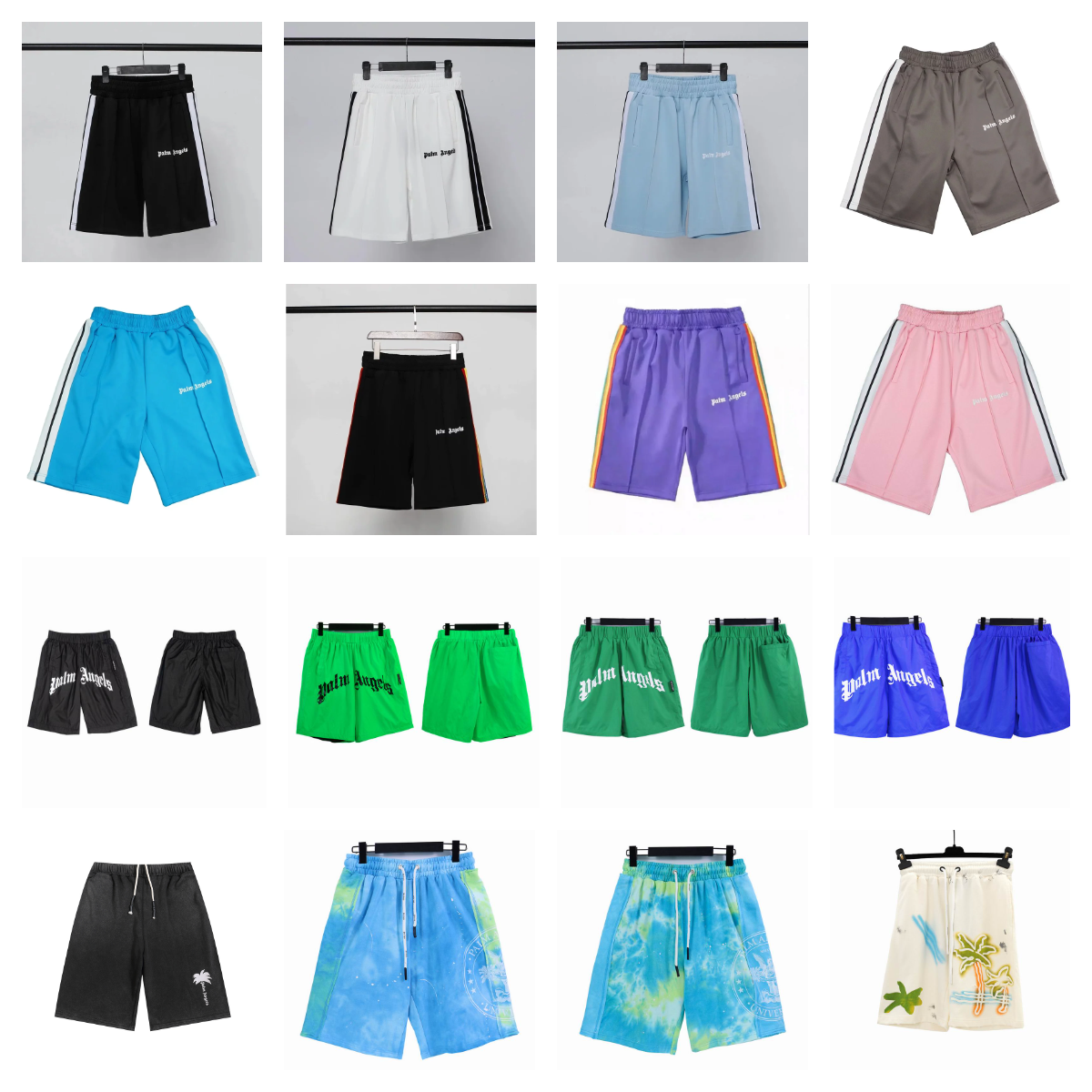 Palm Angels Side Stripe Athletic Shorts