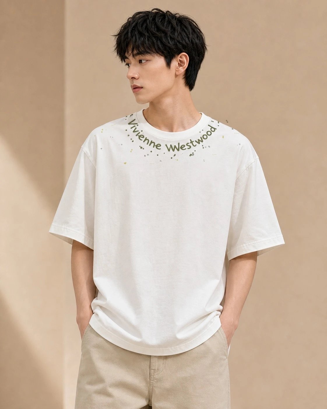 Berlin Embroidered Logo Crew Neck T-Shirt