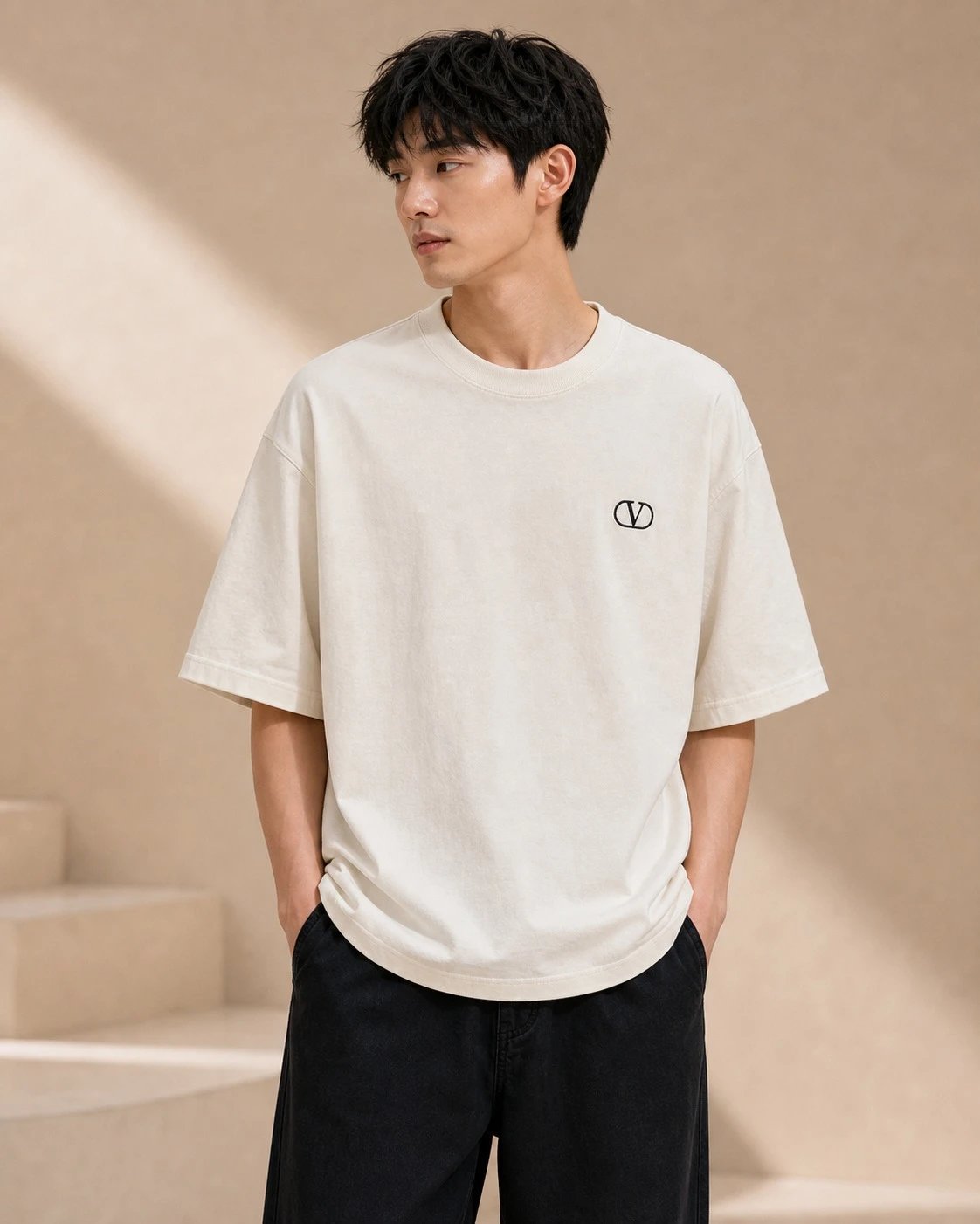 Berlin Embroidered Logo Crew Neck T-Shirt