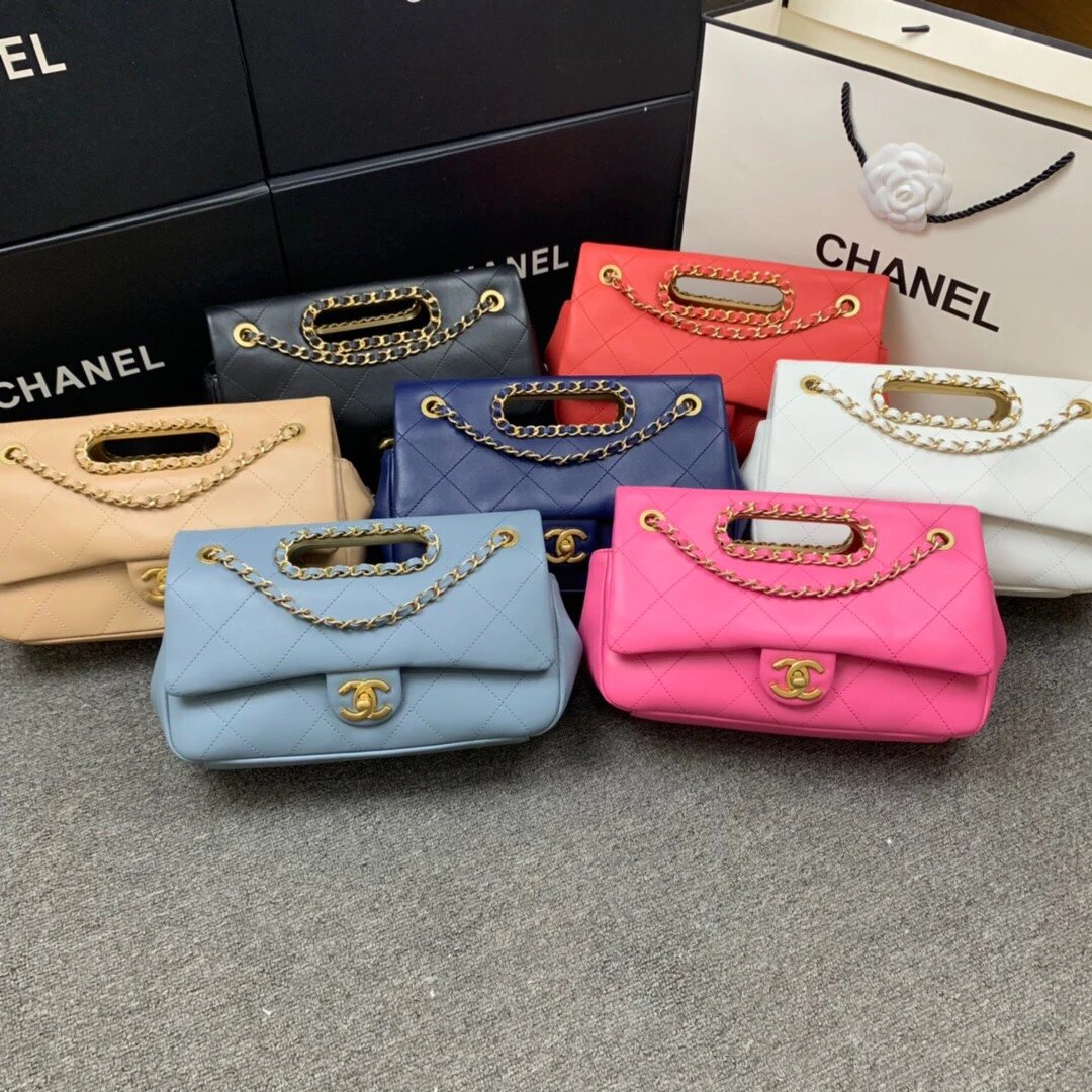 chanel香奈儿女包 包包  小香2020新款 型号:AS1466   Chane1  翻盖链条包 手提包  单肩女包