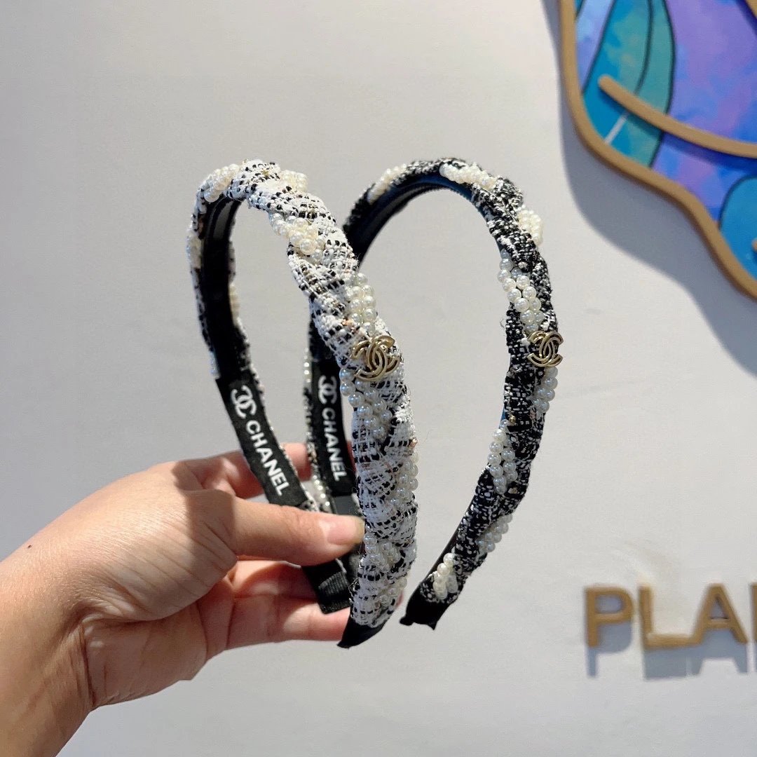 Chanel Style New Pearl Headband French Vintage Hair Hoop