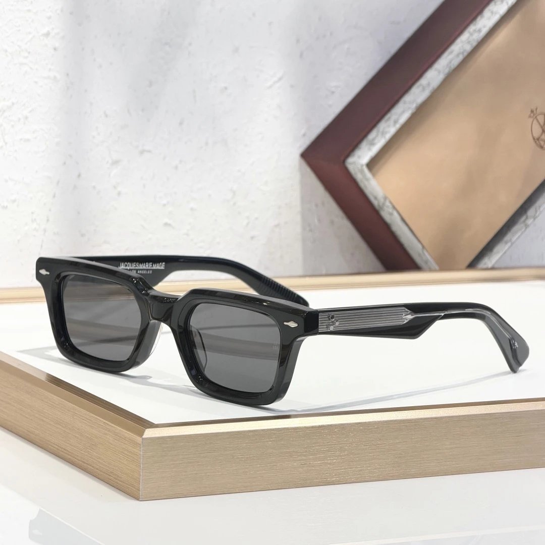 Handcrafted Japanese Jacques Marie Mage CASABLANCA Acetate Rectangular Square Sunglasses for Men and Women with Photochromic Lenses