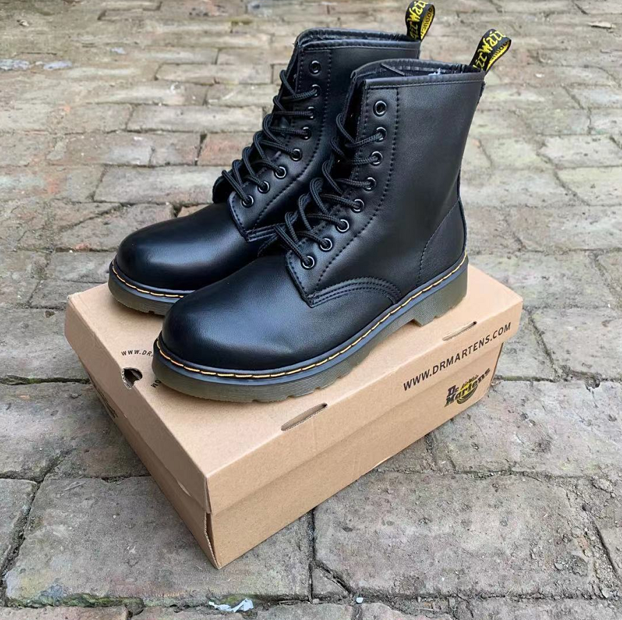 Item Thumbnail for Qi code welfare order dr Martin 1460 classic 8-hole super soft first layer Napa bright leather genuine car thread couple code men and women Martin boots work shoes