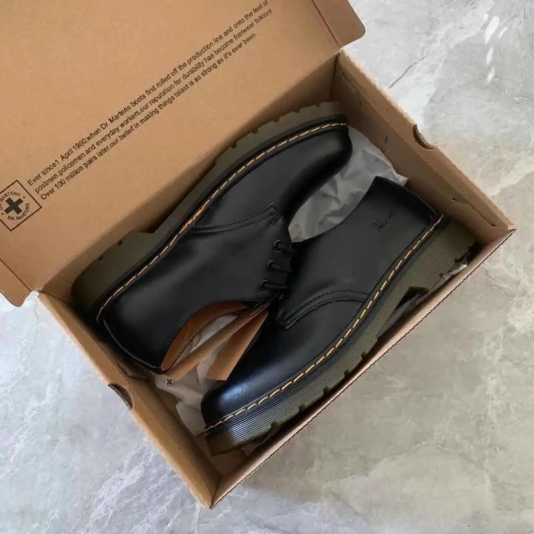 In Stock - Special Edition Dr. Martens Classic 3-Eye Low-Top Genuine Leather Unisex Work Boots