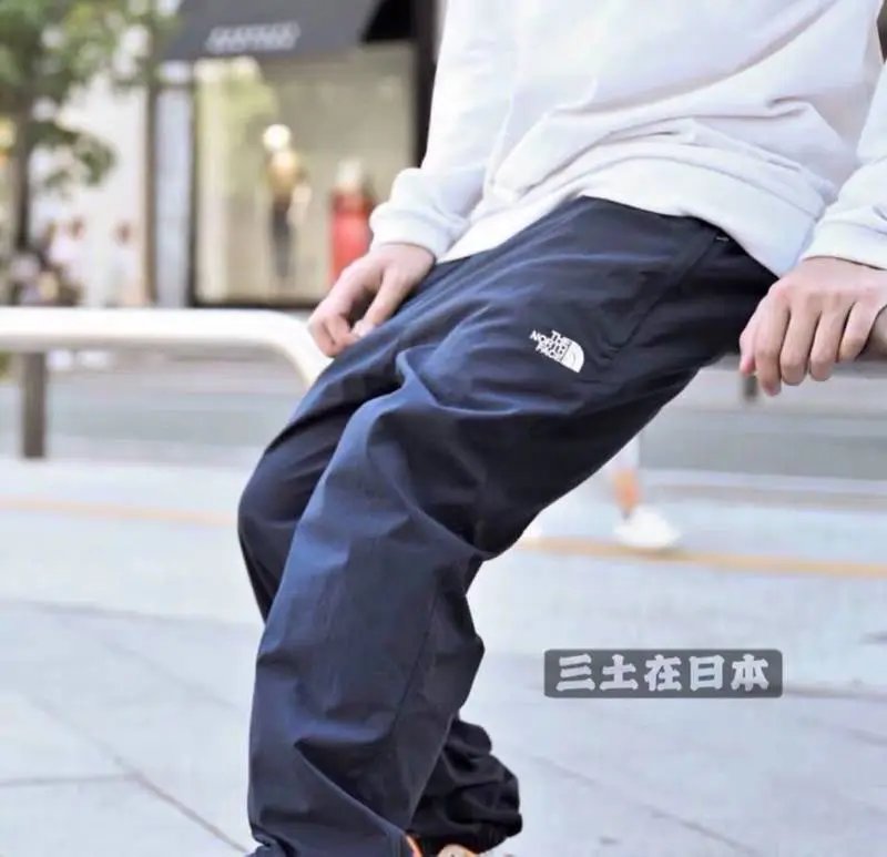 The North Face TNF Men's Casual Stretch Quick Dry Pants Ice Silk Fabric Men's Pants Nine Minute Pants Men's Sweatpants Thin Casual Outdoor Quick Dry Pants 66789 M-4XL