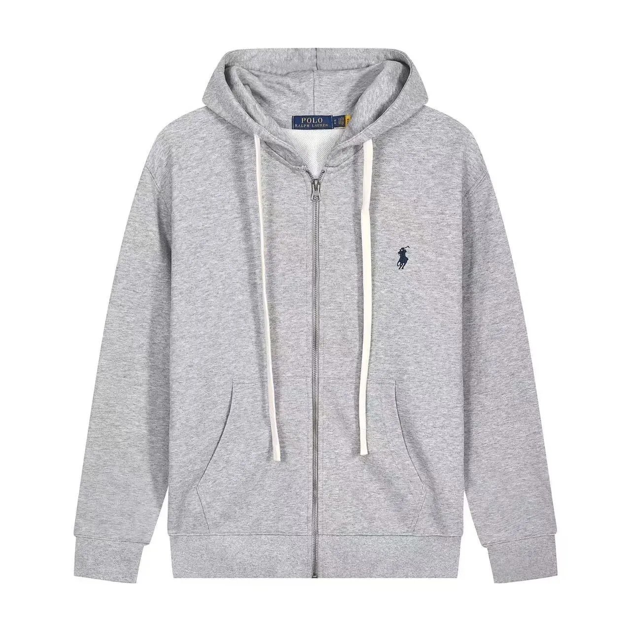 White Cord Zipper Gray with Black Label