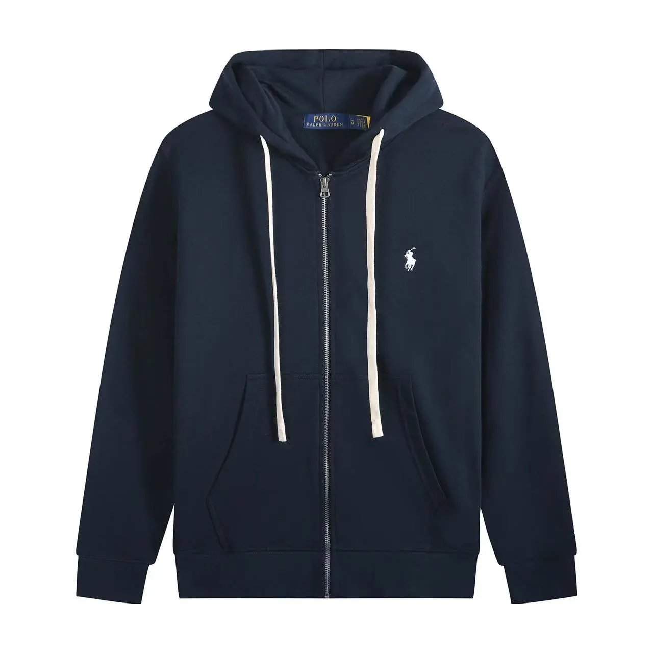 White Cord Zipper Treasure Blue White Label