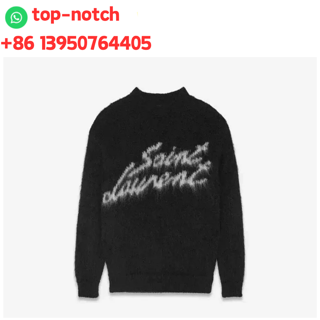 S * ai * nt L * au * rent sea hair black knitted sweater with lazy style 00
