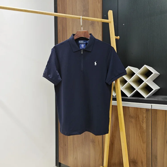 3158 styles! Wimbledon badge short sleeve / half-zip men's polo short sleeve