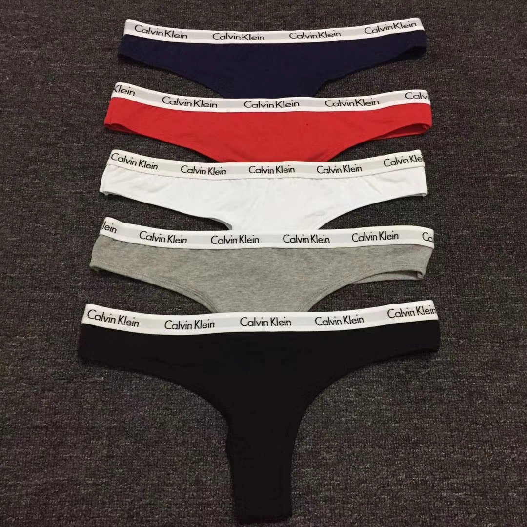 Calvin Klein Women's Low-Rise Sexy Thong Underwear - Sporty Cotton Spandex Blend with Anti-Bacterial Fabric - Branded Triangle Panties