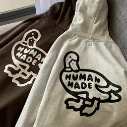 thumbnail for The correct version of Nigo Human Made Isetan limited big duck zipper male couple spring hooded sweater