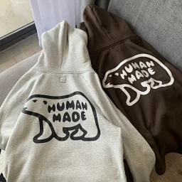 thumbnail for Correct version of Nigo Human Made Isetan limited polar bear zipper male couple spring hooded sweater