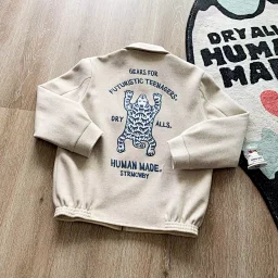 thumbnail for Human Made white tiger embroidery couple men's autumn and winter new tooling pocket American retro jacket coat