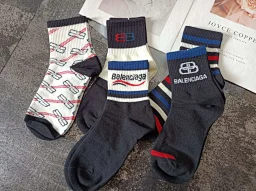 thumbnail for Item No 4111918 BL Classic Color-Blocked Socks Titfuck 5 pairs
