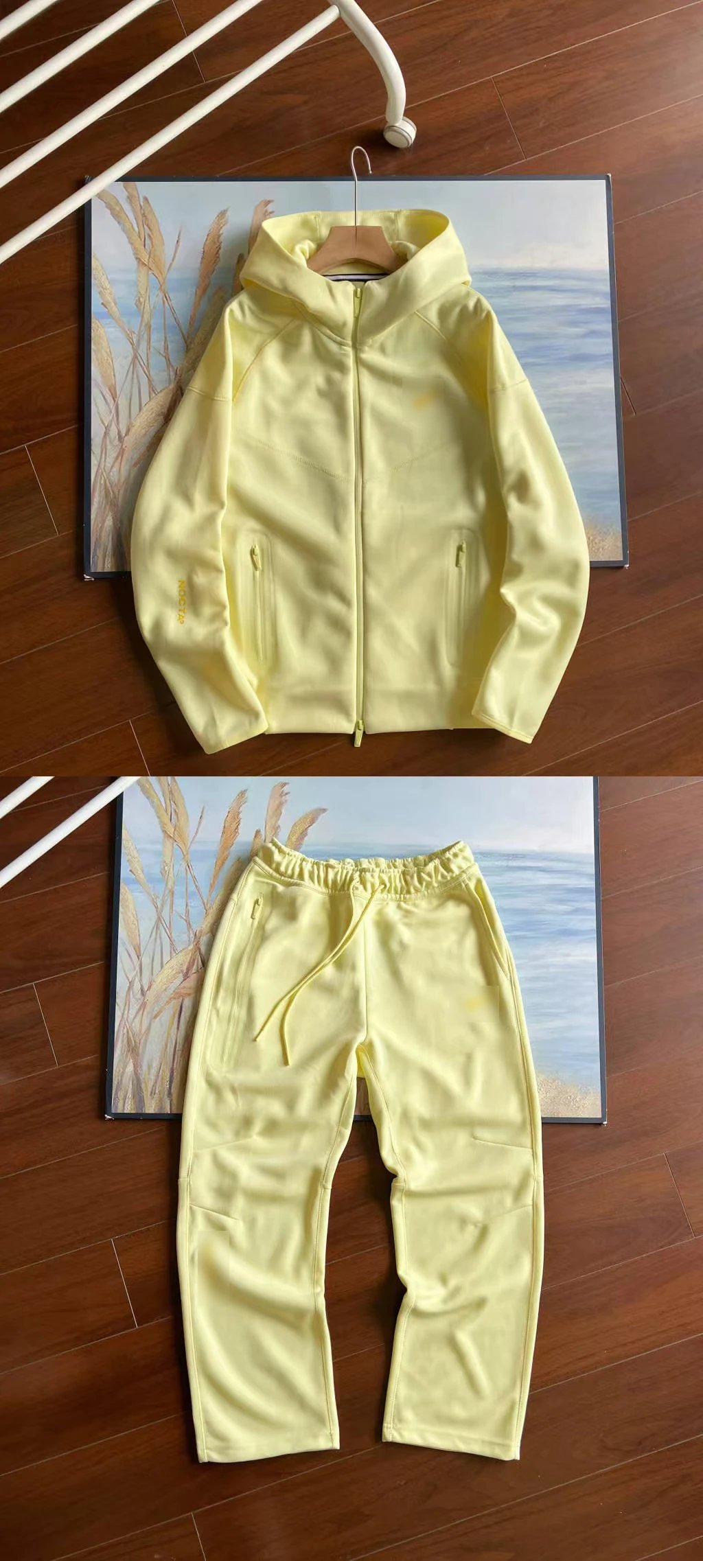 货号110604亚版连帽开衫卫衣品牌Logo印花运动拉链连帽运动休闲外套上衣货号FD8454-010裤子货号FD8461-010 - 136074